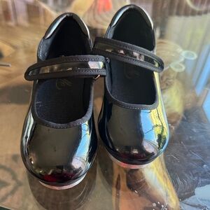 Black Patent Leather Kids tap Shoes